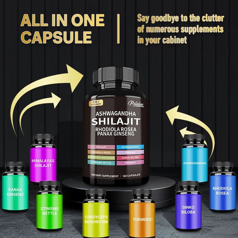 Shilajit and Ashwagandha Multi-Supplement Mix